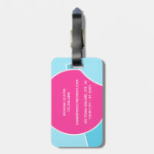 Vet Bright Fun Chic Abstract Circles Art Pattern Bagagelabel (Achterkant verticaal)