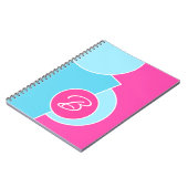 Vet Bright Fun Chic Abstract Circles Art Pattern Notitieboek (Linkerzijde)