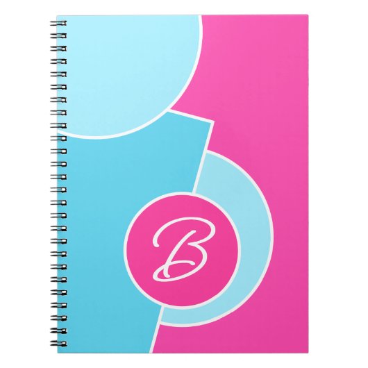Vet Bright Fun Chic Abstract Circles Art Pattern Notitieboek (Voorkant)