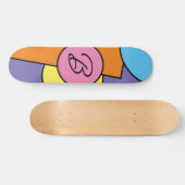 Vet Bright Fun Chic Abstract Circles Art Pattern Persoonlijk Skateboard (Horizontaal)
