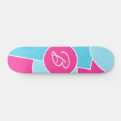 Vet Bright Fun Chic Abstract Circles Art Pattern Persoonlijk Skateboard (Horizontaal)