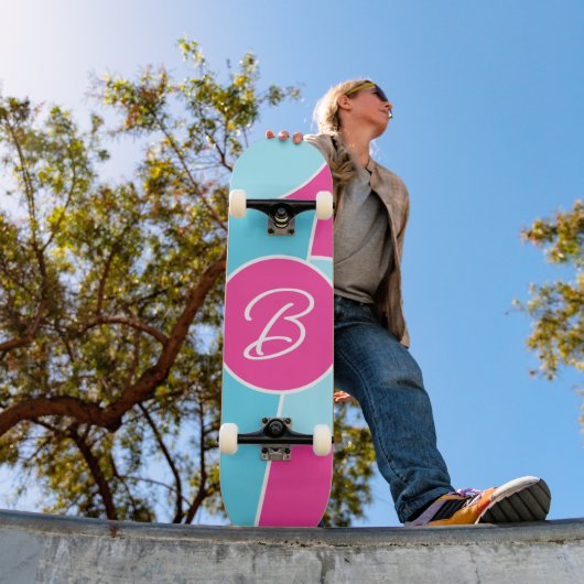 Vet Bright Fun Chic Abstract Circles Art Pattern Persoonlijk Skateboard (Buiten 1)