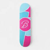 Vet Bright Fun Chic Abstract Circles Art Pattern Persoonlijk Skateboard (Voorkant)