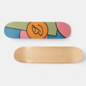 Vet Bright Fun Chic Abstract Circles Art Pattern Persoonlijk Skateboard (Horizontaal)
