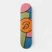 Vet Bright Fun Chic Abstract Circles Art Pattern Persoonlijk Skateboard (Voorkant)