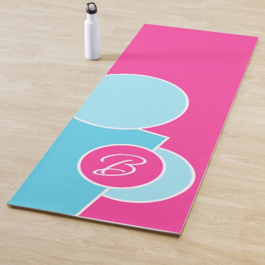 Vet Bright Fun Chic Abstract Circles Art Pattern Yogamat (In situ)