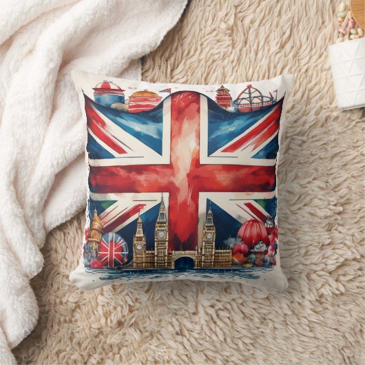 Vet Brits Union Jack Design Kussen (Deken)