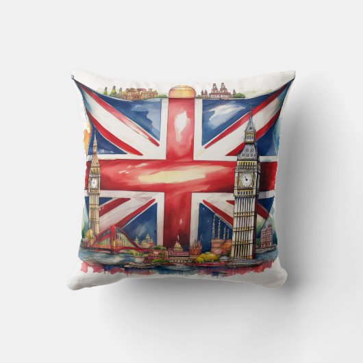 Vet Brits Union Jack Design Kussen (Achterkant)