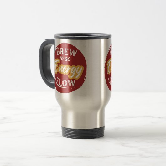 Vet brouwsel om energiestroom koffievlek te gaan reisbeker (Voorkant links)