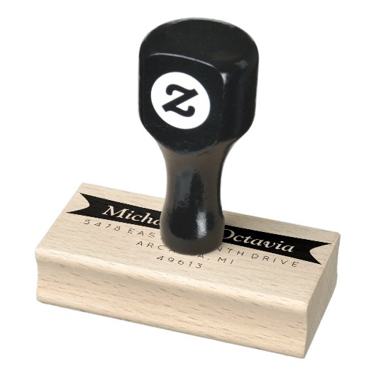 Vet Bruiloft Chique Retouradres Rubber Stempel (Stempel)