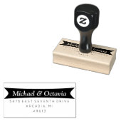 Vet Bruiloft Chique Retouradres Rubber Stempel (Gestempeld)