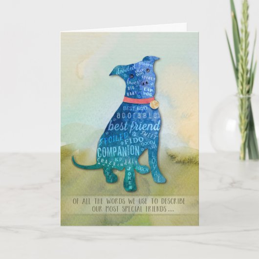 Vet & Business PitBull Dog Sympathy Card Kaart (Voorkant)