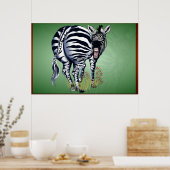 Vet Butted Zebra -Yardsign Poster (Keuken)