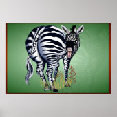 Vet Butted Zebra -Yardsign Poster (Voorkant)