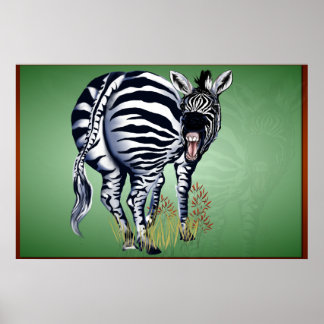 Vet Butted Zebra -Yardsign Poster