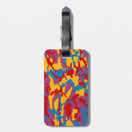 Vet Camo Pattern Bagagelabel (Achterkant verticaal)