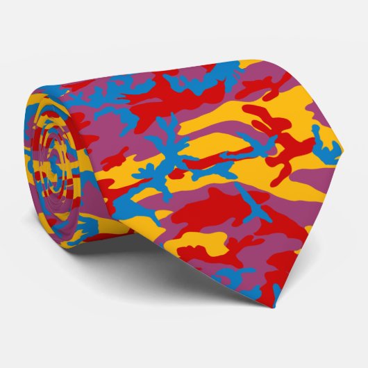 Vet Camo Pattern Stropdas (Opgerold)