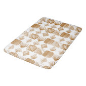 Vet Caribisch Tribal Mudcloth: Goud, Wit Badmat (Gekanteld)