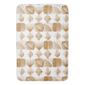 Vet Caribisch Tribal Mudcloth: Goud, Wit Badmat (Voorkant Verticaal)