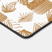 Vet Caribisch Tribal Mudcloth: Goud, Wit Bureaumat (Hoek)