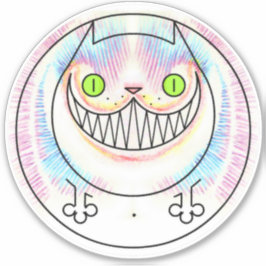 Vet Cat Cheshire Cat Custom-Cut Vinyl Sticker