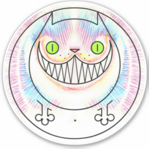 Vet Cat Cheshire Cat Custom-Cut Vinyl Sticker
