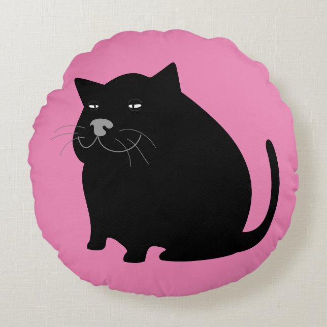 VET CAT PILLOW DOLL ROND KUSSEN (Voorkant)