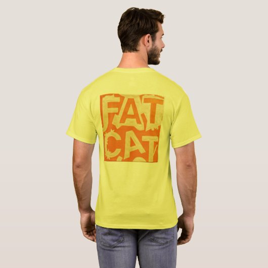Vet Cat Yellow T-shirt (Achterkant volledig)