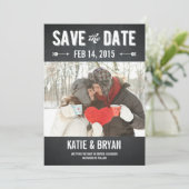 Vet Chalkboard bewaart datumkaarten Save The Date (Staand voorkant)