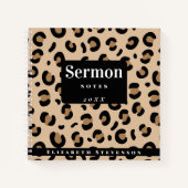 Vet Cheetah Print Berichtnota's Jaar en naam toevo Notitieboek (Voorkant)