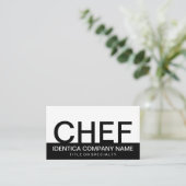 vet CHEF (kleur aanpasbaar) Visitekaartje (Staand voorkant)