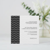 Vet Chevron Black en White Modern betaalbaar Kaart (Staand voorkant)