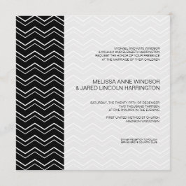 Vet Chevron Black en White Modern betaalbaar Kaart