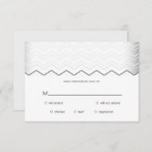 Vet Chevron Silver over witte RSVP (Voorkant / Achterkant)