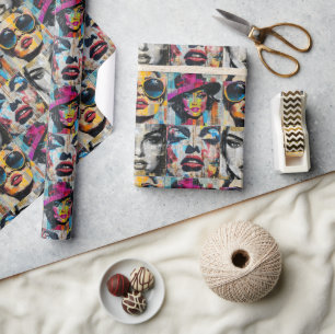 Vet & Chic Pop Art Wrapping Paper Cadeaupapier