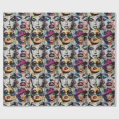 Vet & Chic Pop Art Wrapping Paper Cadeaupapier (Vlak)