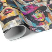 Vet & Chic Pop Art Wrapping Paper Cadeaupapier (Rol Hoek)