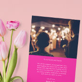 Vet Chique Heet Roze Glitter Retro Disco Ball Foto Bedankkaart