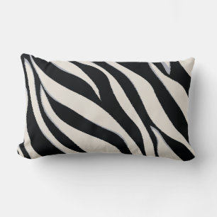 Vet chique zwart-wit zebra print kussen