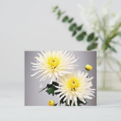 Vet chrysant Abstract Briefkaart (Staand voorkant)