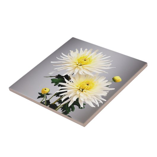 Vet chrysant Abstract Tegeltje (Zijkant)