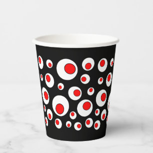 Vet Cirkel Abstract ontwerp Rood zwart zwart Papieren Bekers