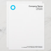 Vet Cirkel - Sky Blue Briefhoofd Sjabloon (Voorkant / Achterkant)