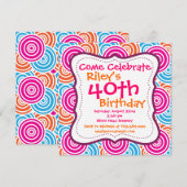 Vet cirkelpatroon patroon 40e uitnodiging van de P (Voorkant / Achterkant)