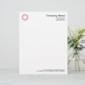 Vet cirkeltje - Roze Briefhoofd (Staand voorkant)