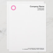 Vet cirkeltje - Roze Briefhoofd (Voorkant / Achterkant)