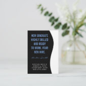 Vet citaat / Blauw Visitekaartje (Staand voorkant)