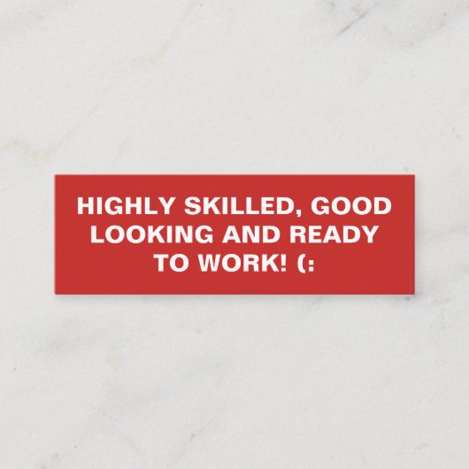 Vet Citaat Mini Visitekaartje (Voorkant)