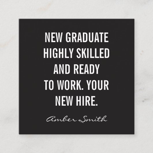 Vet Citaat Vierkante Visitekaartje (Voorkant)