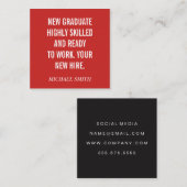 Vet Citaat Vierkante Visitekaartje (Voorkant / Achterkant)